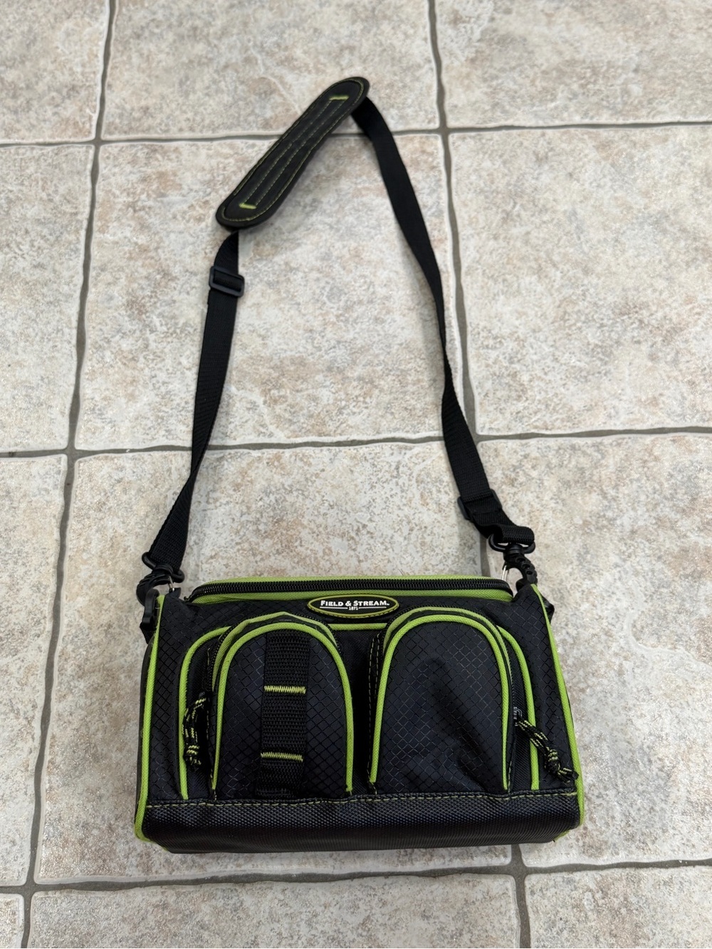 Field & Stream Black and Lime fishing bag